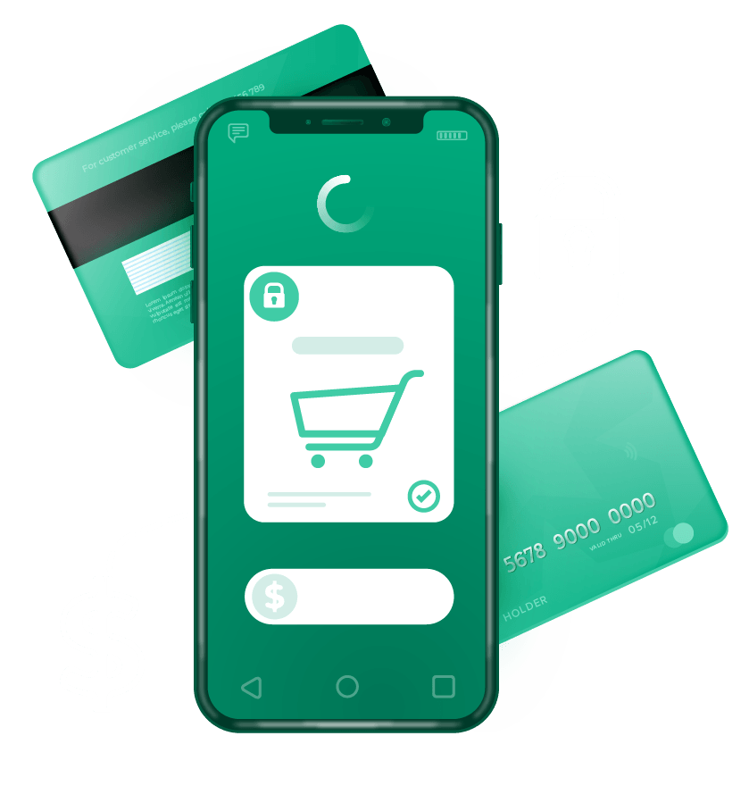 Online shopping graphic